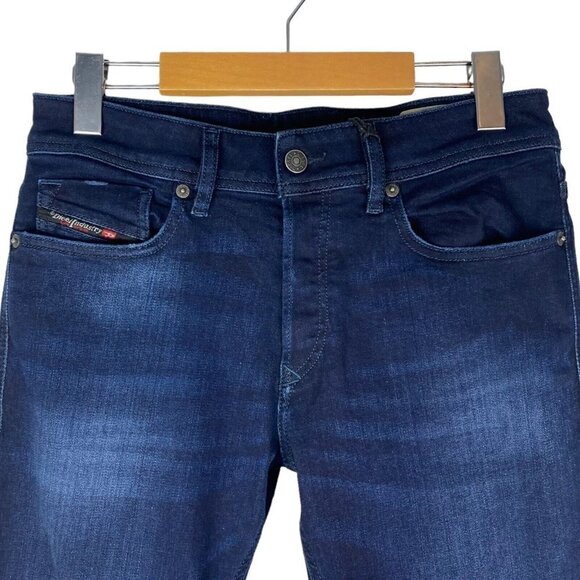 Diesel Sleenker X 083AG Men's Dark Blue Wash Slim Fit Washed Denim Jeans 29 X 32 - Picture 4 of 15